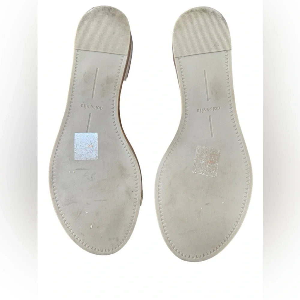 DOLCE VITA Natural Straw Raffia‎ Slide/Sandals Women’s Size 9 Beachy